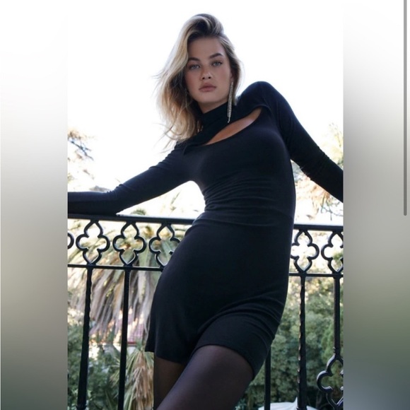 Z Supply Pandora Rib Cut Out Mini Dress Black Small - Picture 11 of 11